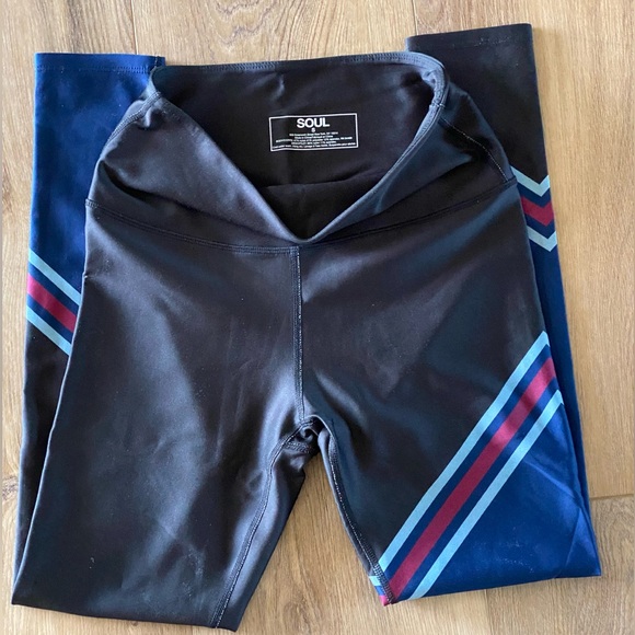 Soul by SoulCycle leggings. Black and Navy. Size Small. - Picture 3 of 3